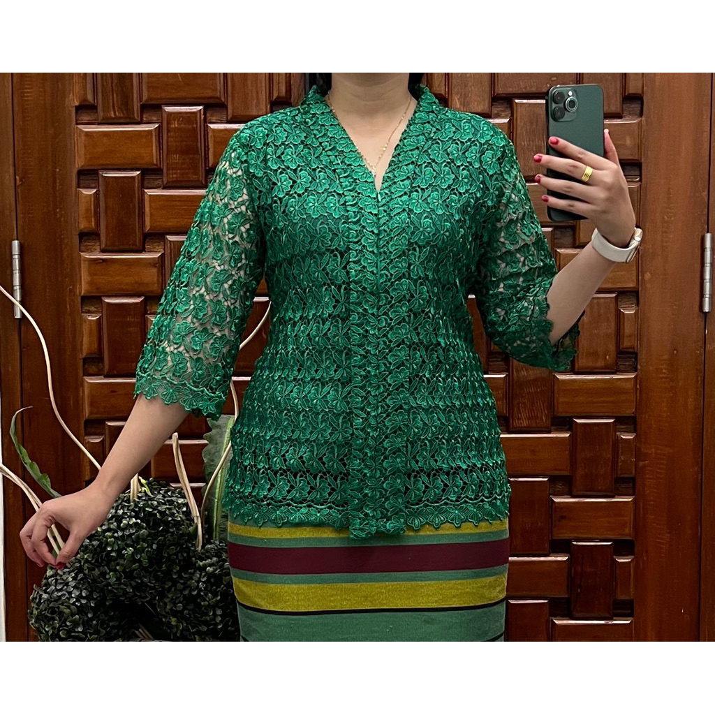 Blus brokat hoki premium