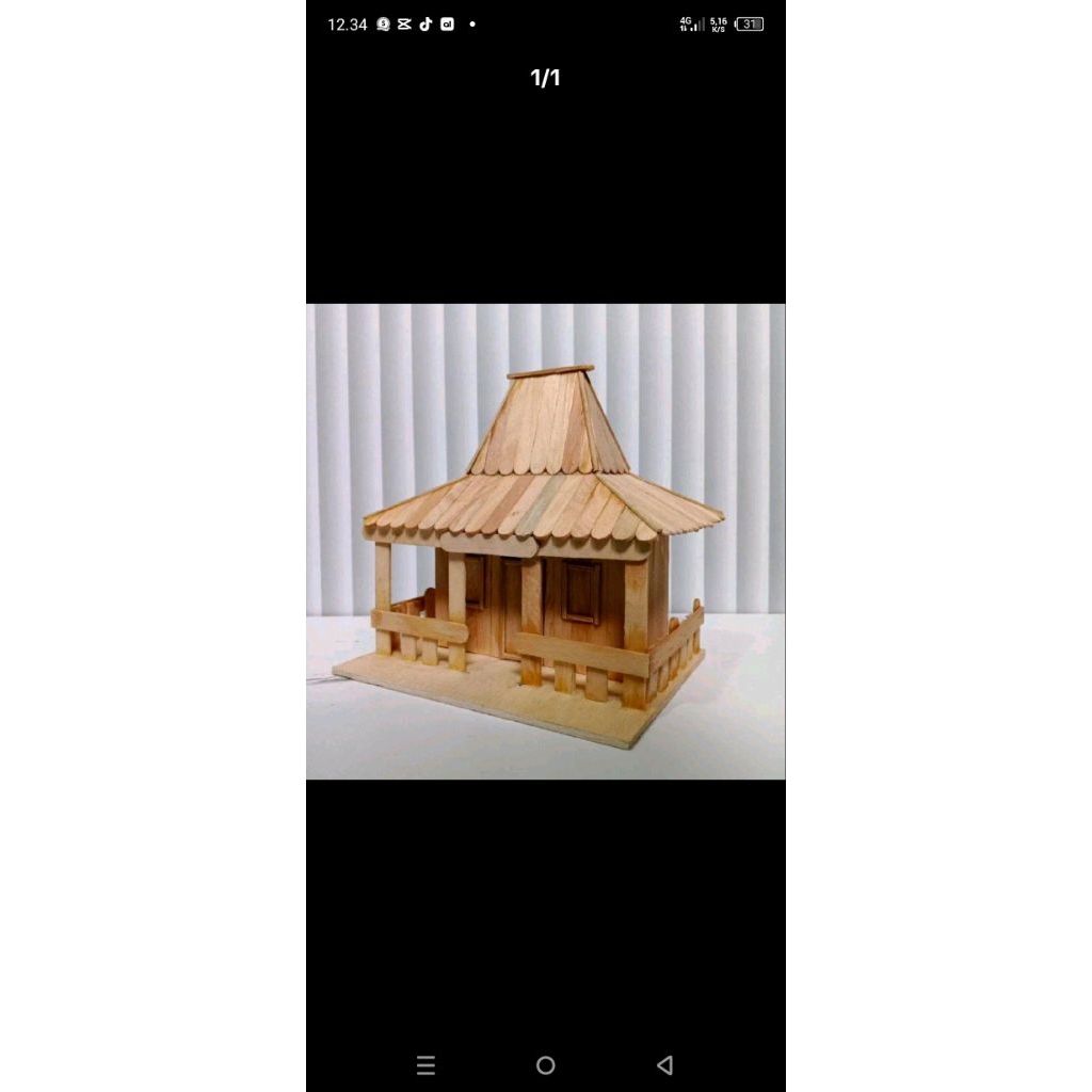 rumah adat joglo dari stik es krim