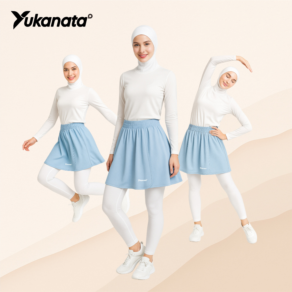 YUKANATA.ID - Rok Olahraga Wanita Skirt Sport Untuk Lari Jogging Senam Yoga Basic Jersey Dri-Fit Mil
