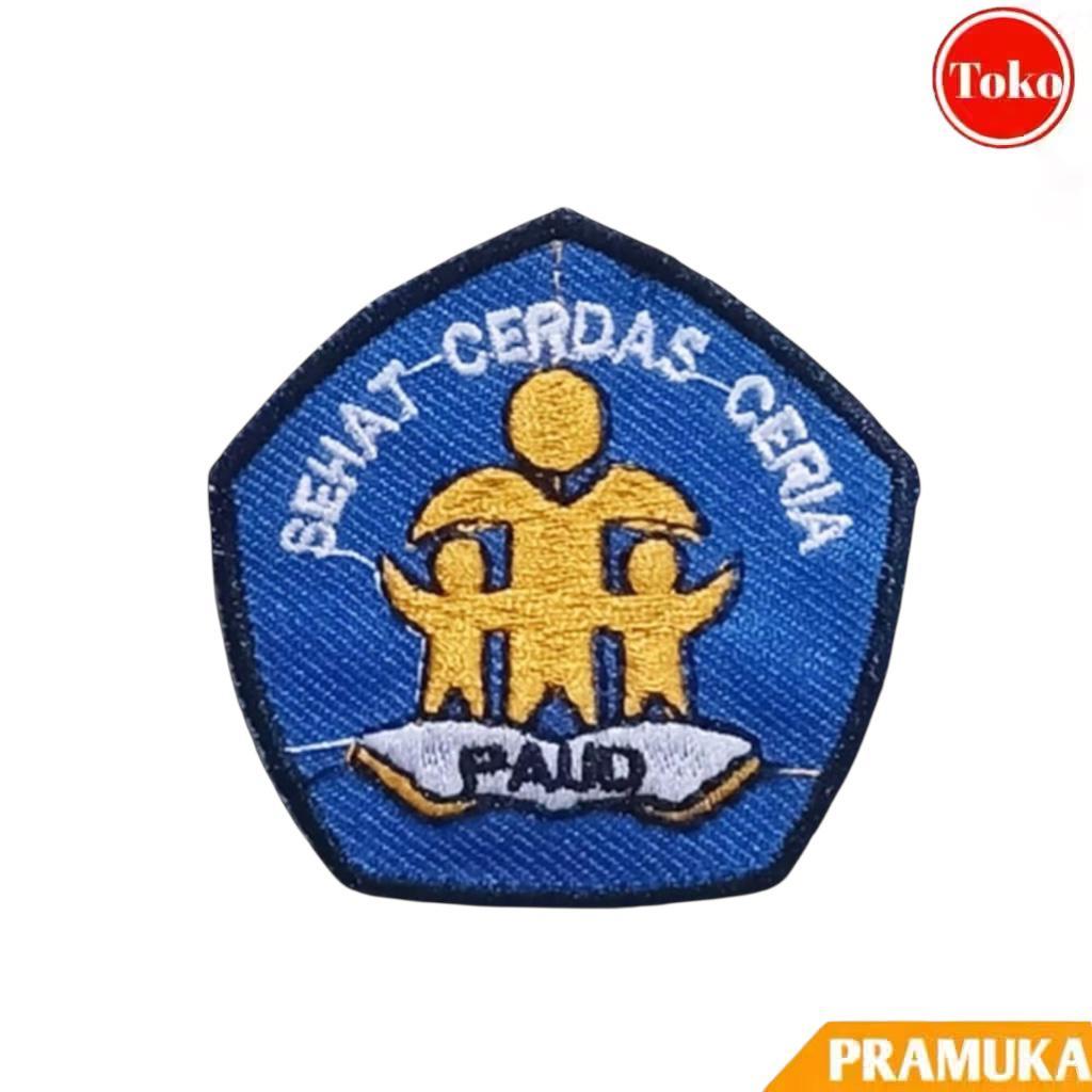Badge PAUD Bordir / Logo Sekolah PAUD Bordir / Bed Paud Bordir / Logo Paud Sekolah Bordir / Logo Bor