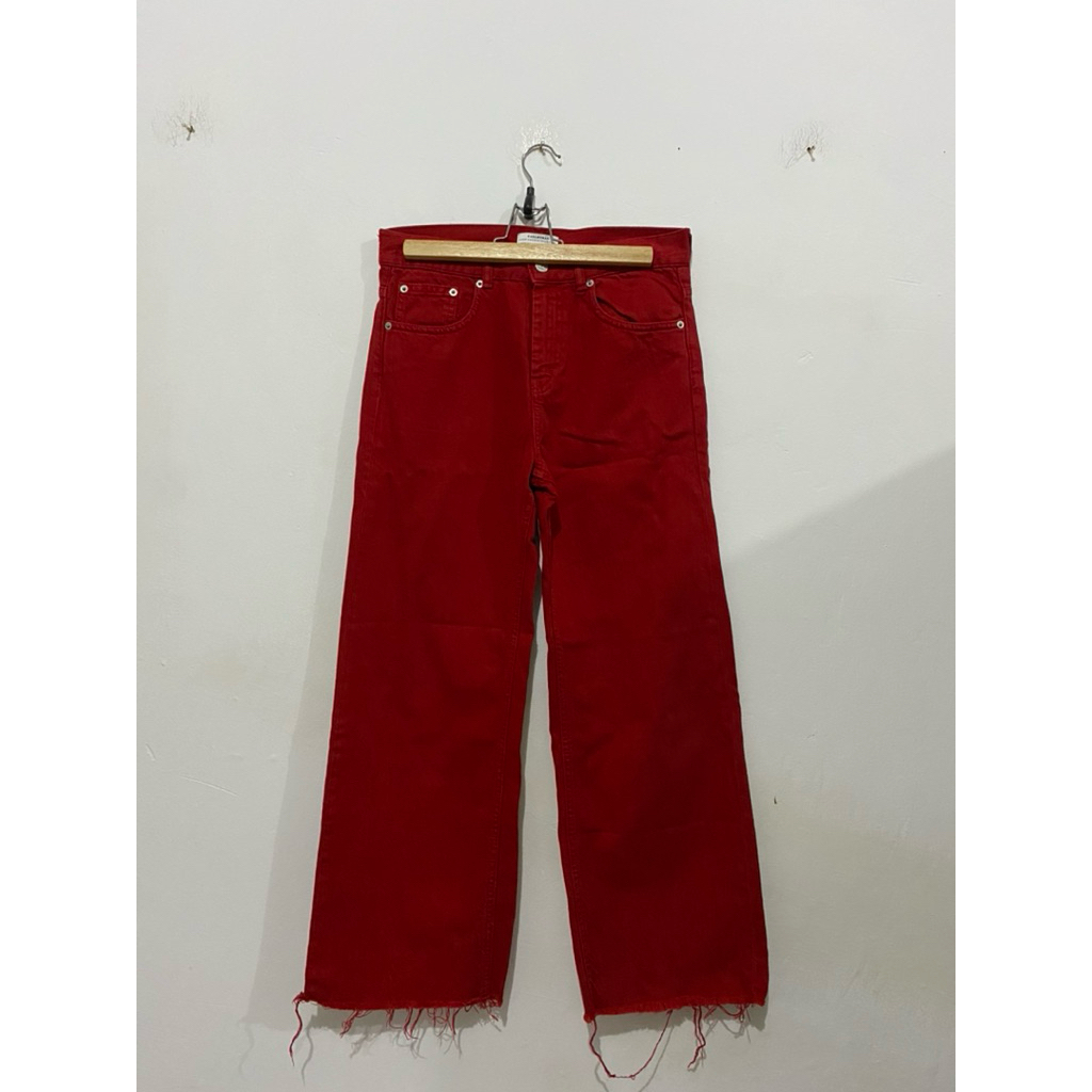 Celana Jeans Denim Wanita Zara Woman | Regular Waist