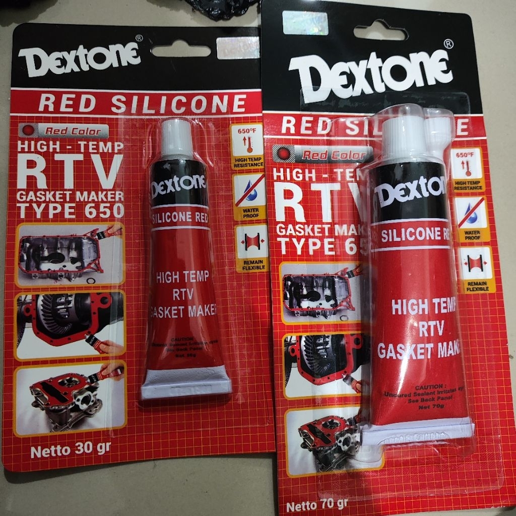 LEM DEXTONE GASKET RED SILIKON/LEM MERAH GASKET/LEM TAHAN PANAS GASKET