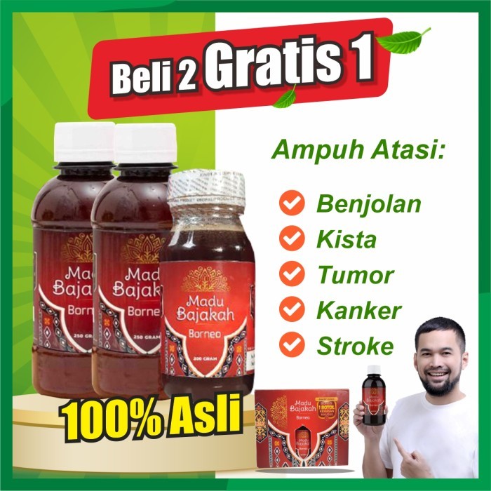 

Madu Bajakah Borneo 2 Gratis1 Atasi Benjolan Menahun, Kista, Wasir, Kelenjar, Tumor, Stroke 250ml