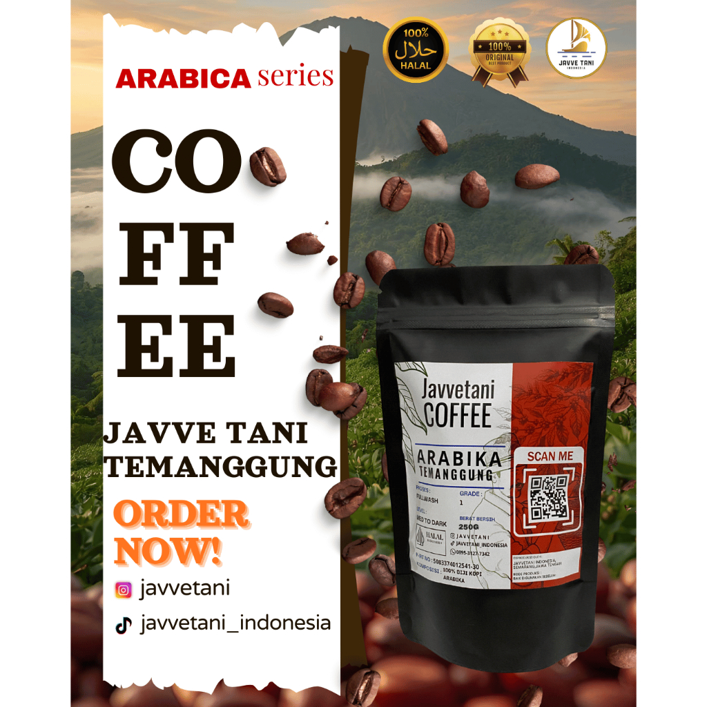 

Kopi Temanggung | Arabika Temanggung | Arabika Fullwash | 500g | 250g | 100g