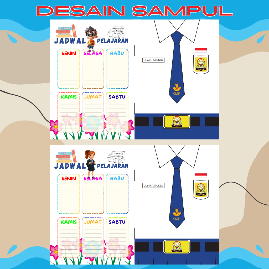 

Buku Tulis Custom Seragam SMP dengan Nama Kostum Berkualitas Bagus Pengiriman Cepat 1 Pak (5 Buku)