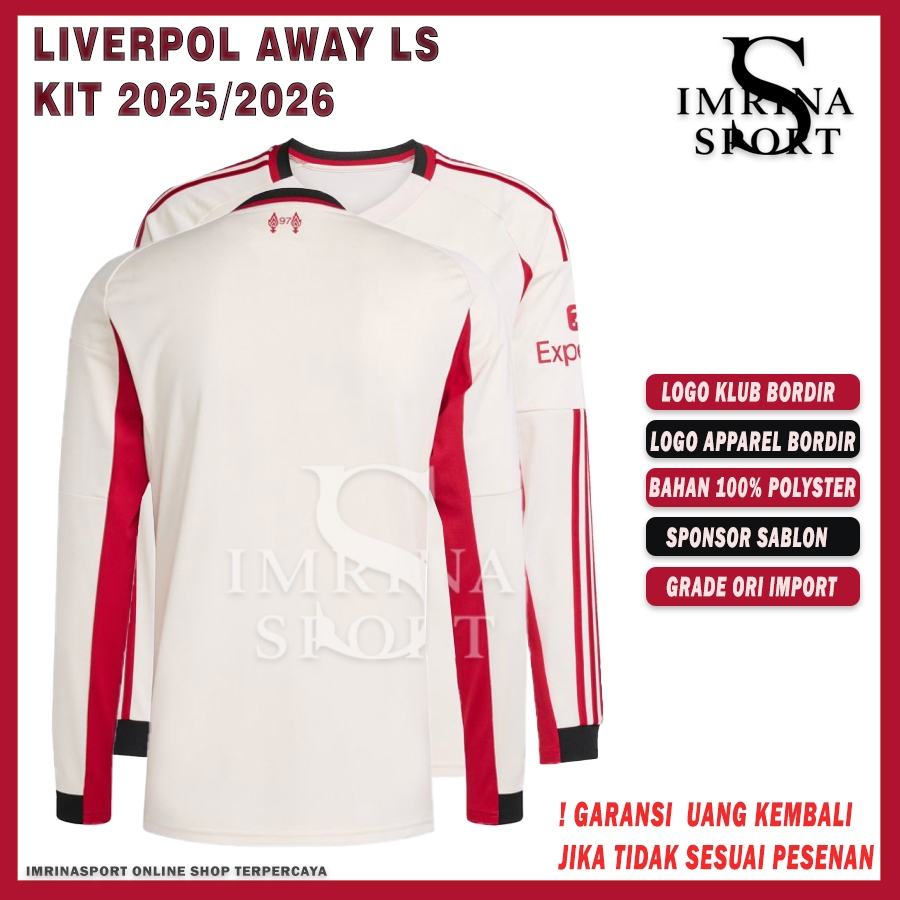 [ READY STOK  ] JERSEY BOLA LPVEL HOME 2025 2026 LONG SLEEVE IMPORT  FANS VERSION  - JERSEY BOLA MU 