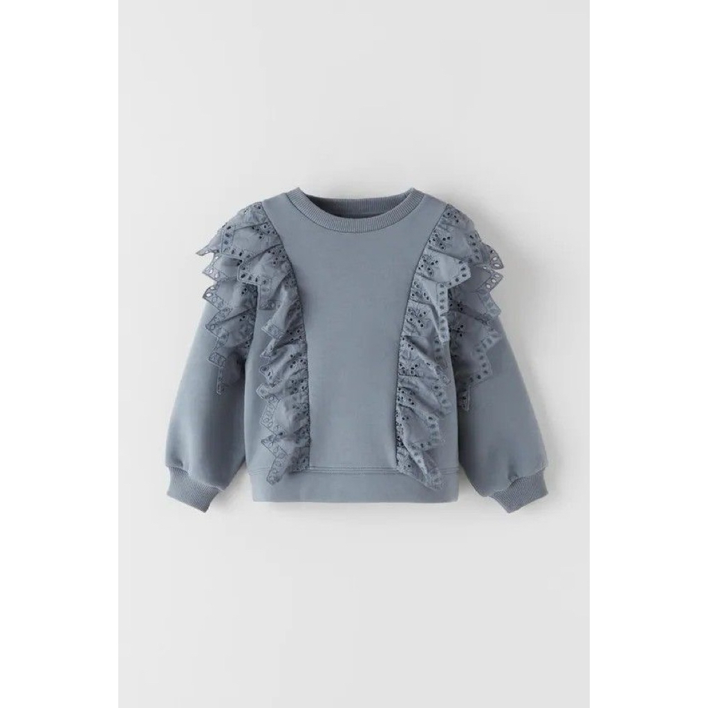 ZARA FRILL SWEATER EYELET KIDS