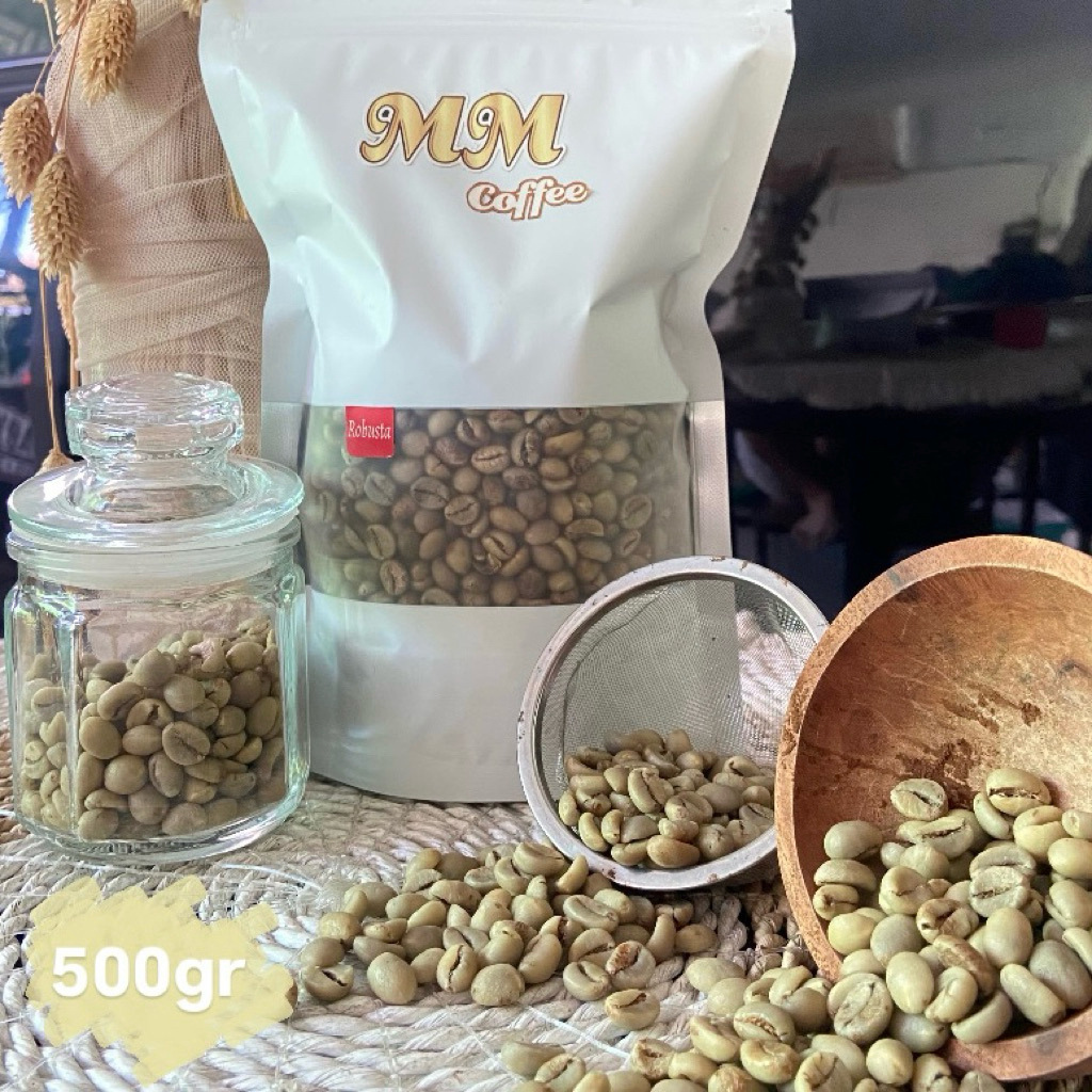 Biji Kopi Mentah (Green Beans) 500g Robusta MM Coffee - Gunung Gumitir Jember
