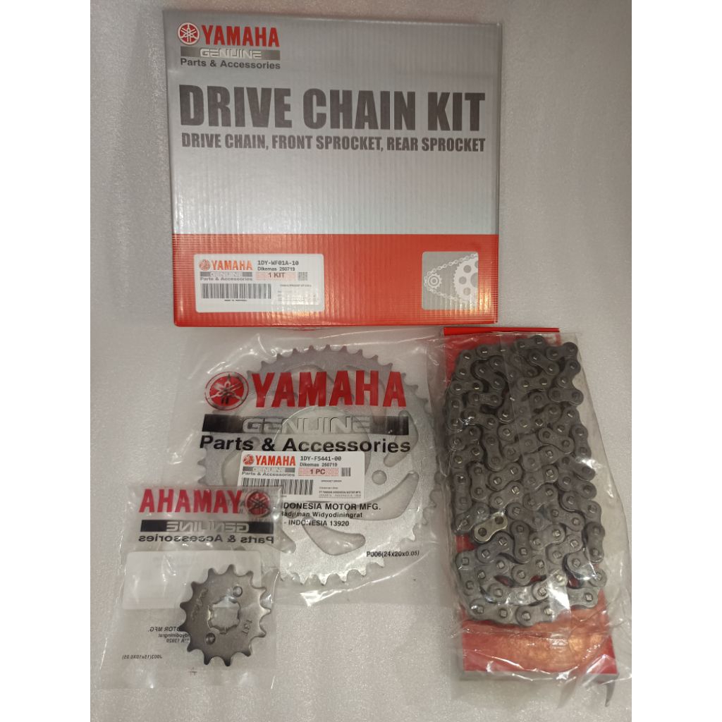 GEAR SET + RANTAI (IDY) MOTOR JUPITER Z1 NEW ORIGINAL YAMAHA