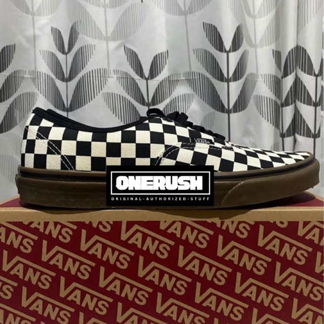 Vans Authentic Classic Checkerboard Gum Original Resmi Navya
