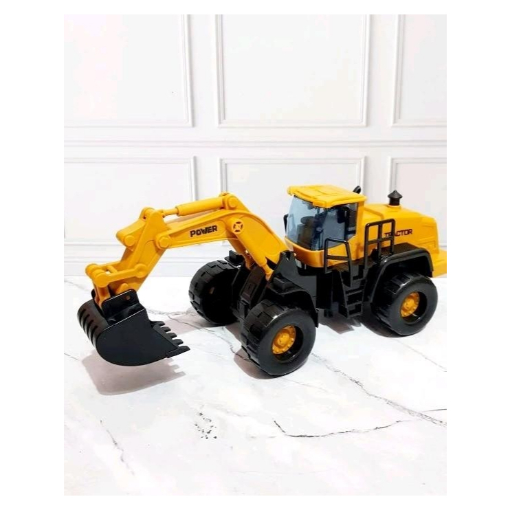 Beko Diecast Truk Traktor Shovel Mainan Miniatur Mobil Bajak Sawah Diecast Truk Traktor Shovel Maina