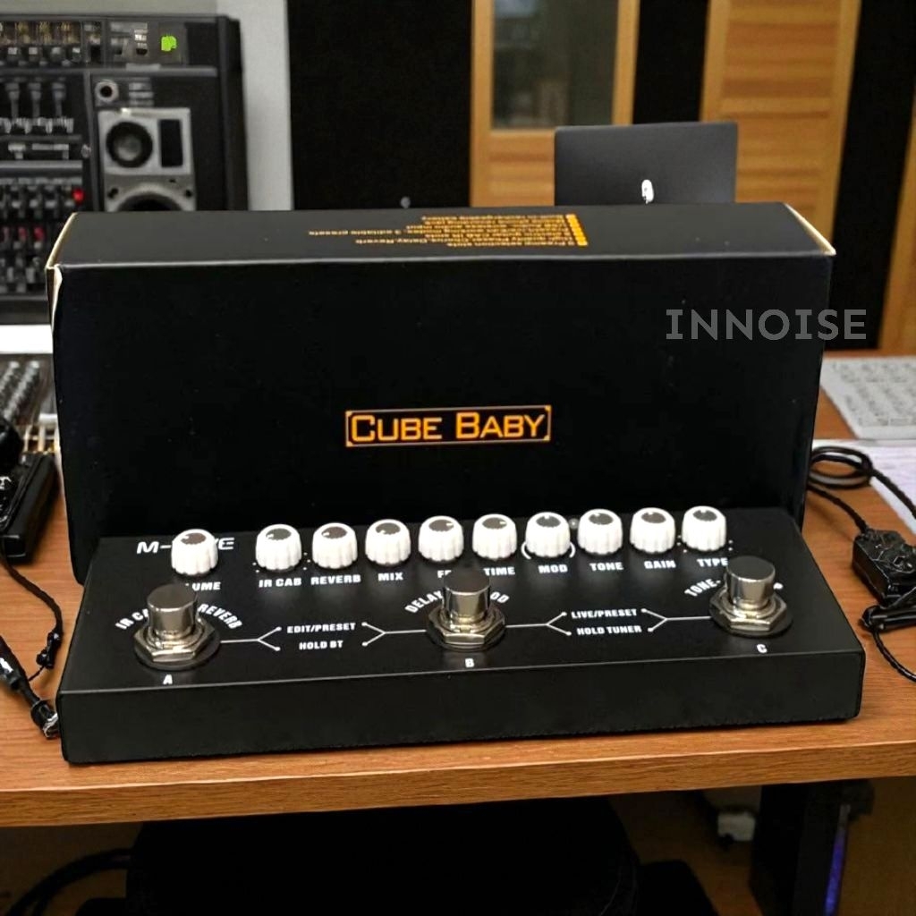 Efek Gitar Elektrik M-VAVE CUVAVE Cube Baby Soundcard Multi Effects Pedal Multi Efek Cuvave Muslady 