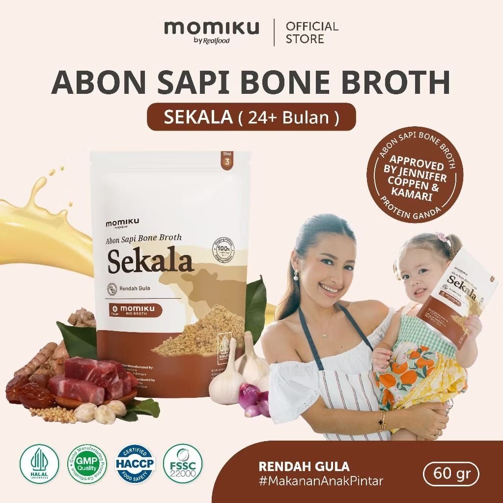 

Realfood SEKALA Momiku Abon Sapi Bone Broth Mpasi Bayi & Anak Sehat Bergizi ( 1 Bks )