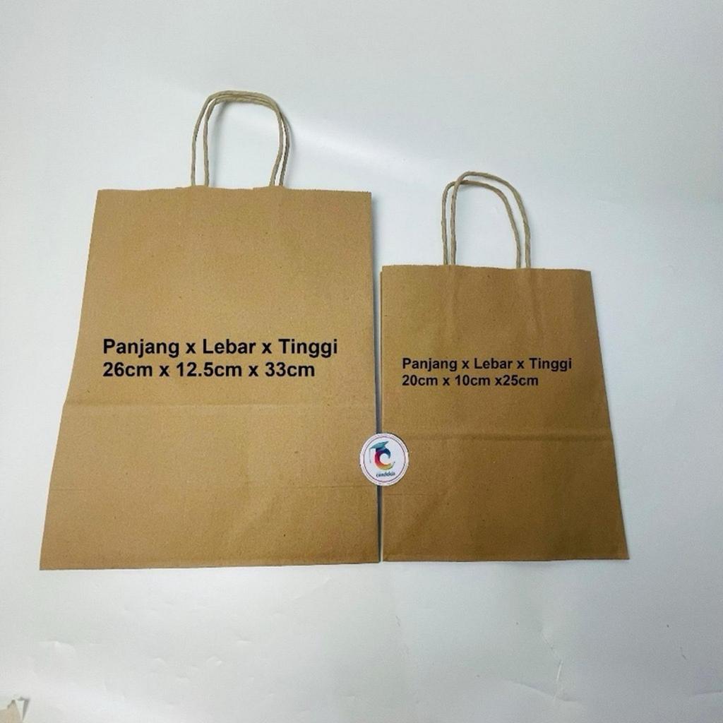 

Paper Bag Tas Kertas Kecil PAPERLINE 25cm x 20cm x 10cm - 1 pcs - Kraft