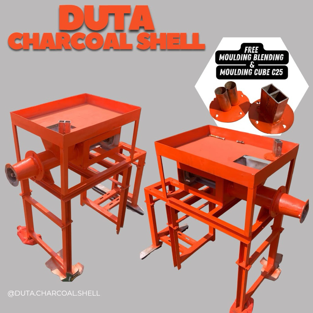 MESIN CETAK / MOULDING BRIKET DAN BLENDING / PENGULEN BRIKET ARANG BATOK KELAPA FREE MOULDING CETAKA