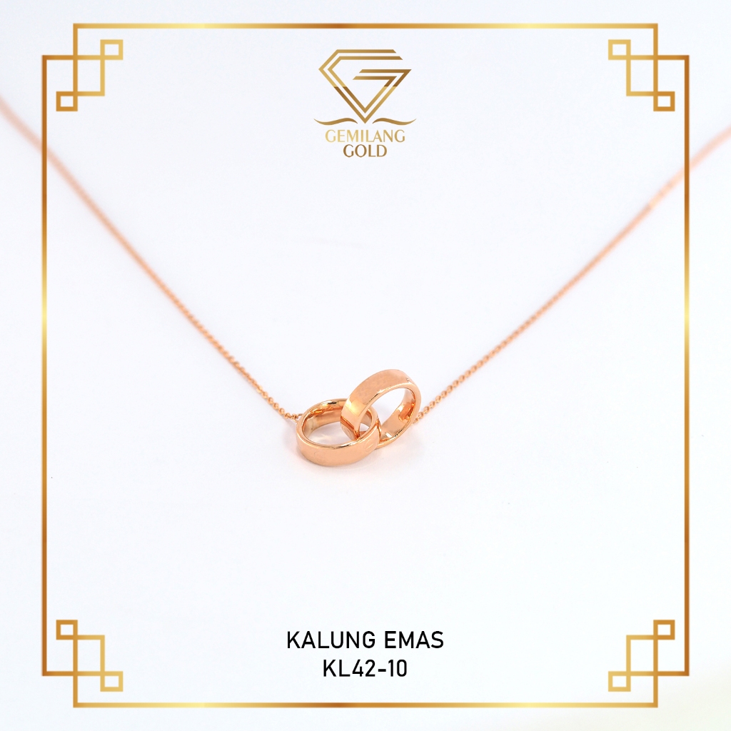 Kalung Emas Asli Kadar 8K/375 Panjang 40 cm - Gemilang Gold ID - KL4210