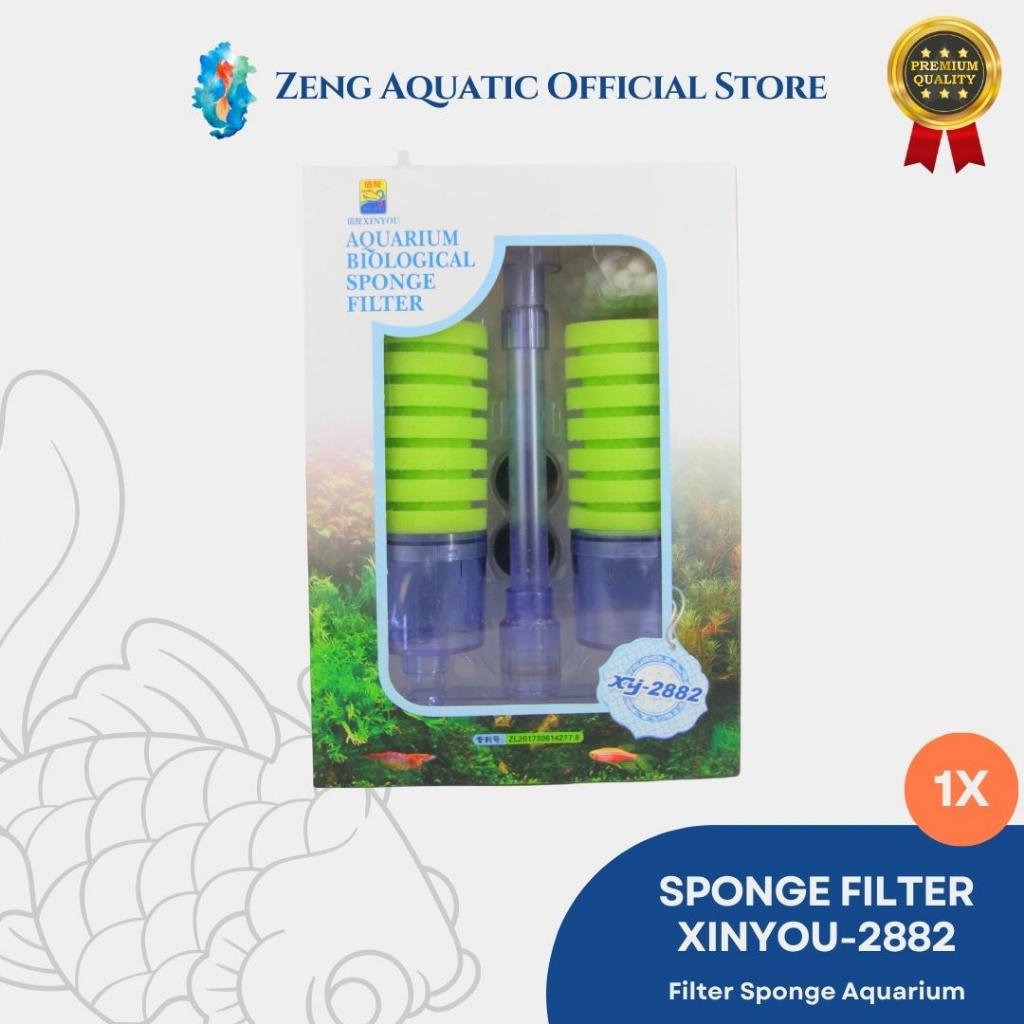 Xin You Sponge Filter XY2882 Aerator Double Sponge Filter Akuarium L Guppy Gantung Premium Quality &