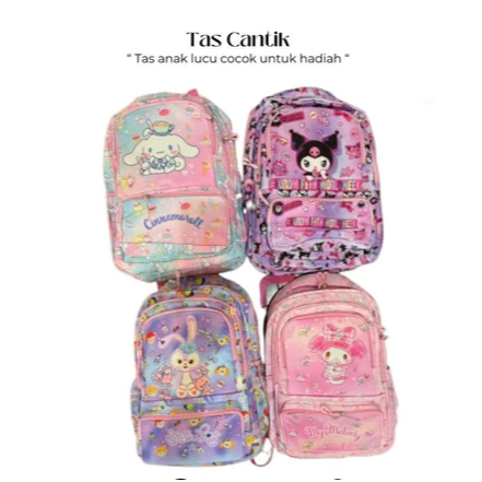 tas sekolah sanrio/tas kuromi/tas remaja/tar karakter sanrio/tas melody/tas cinnamonroll/tas sekolah