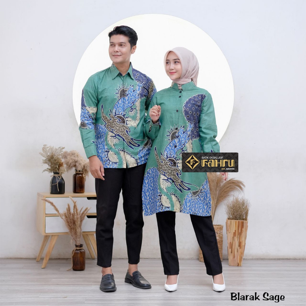 FAHRUBATIK - Motif BLARAK - Batik Model Tunik OP OP Blus  Kemeja dan Hem Batik - Batik Nyaman Pria W