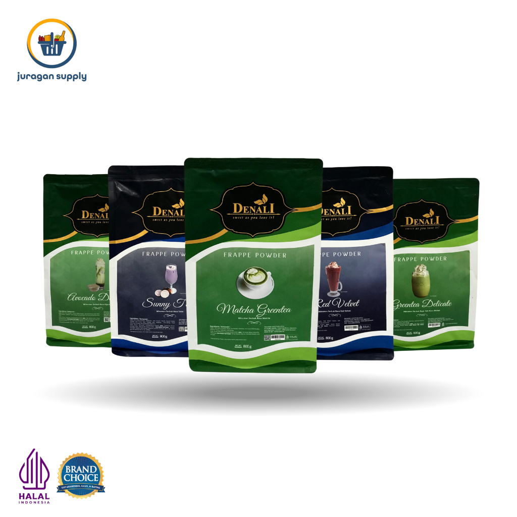 

DENALI POWDER MATCHA GREENTEA RED VELVET TARO DARK COCOA