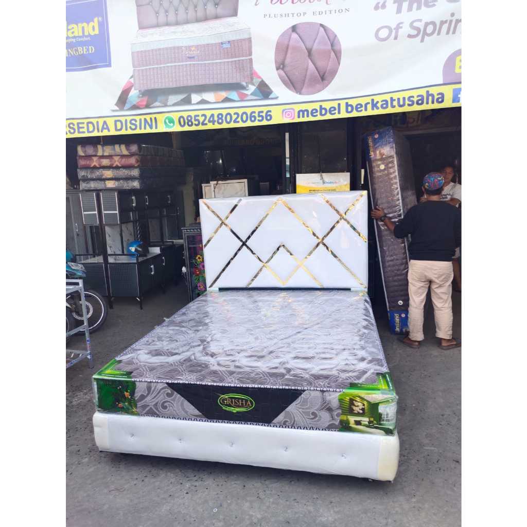 SPRINGBED SET DIVAN X GOLD + KASUR SPRINGBED SUPER 160X200 I 180X200