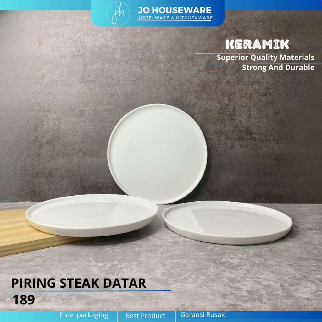 Piring steak keramik premium serbaguna / Piring dalam keramik unik 189