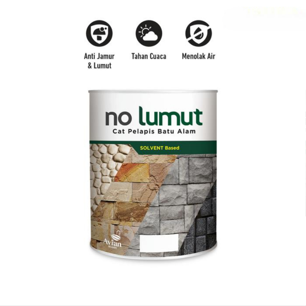 AVIAN NO LUMUT GLOSS (SOLVENT BASE) / Cat Pelapis Batu Alam