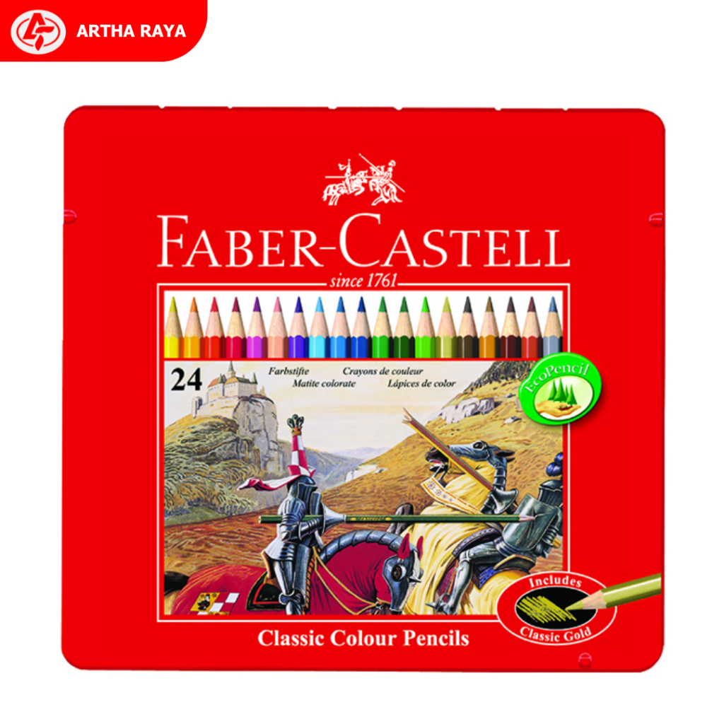 

Faber Castell 24 Classic Colour Pencils Kotak Kaleng / Tin Case