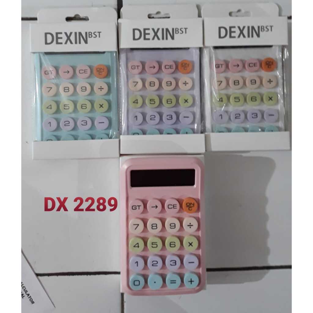

Kalkulator Elektronik 12 Digit / Calculator Solar Power DEXIN Portable Warna Pastel DX-2289