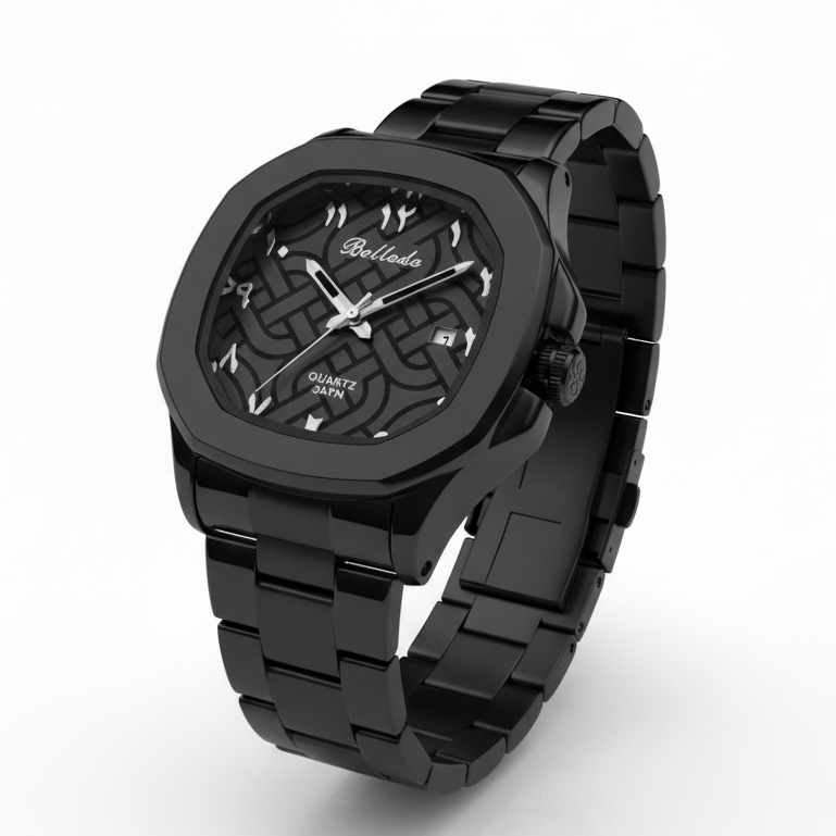 Jam Tangan Pria Belleda 9484-2 Rantai Tanggal Aktif Anti Air 30 Meter Unisex Watches