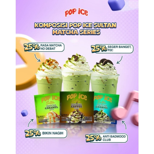 

Pop Ice Sultan Matcha Series / Pop Ice Uyu Korean Milky Matcha Sachet