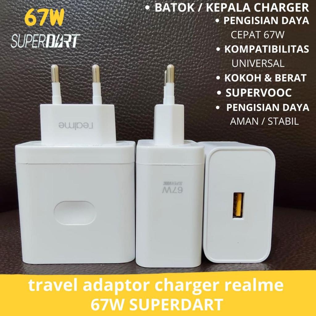 ( 67W ) ￼travel adaptor Charger Casan REALME 13 Pro C63 C65 C75 67W Original SuperDART VOOC TYPE C /