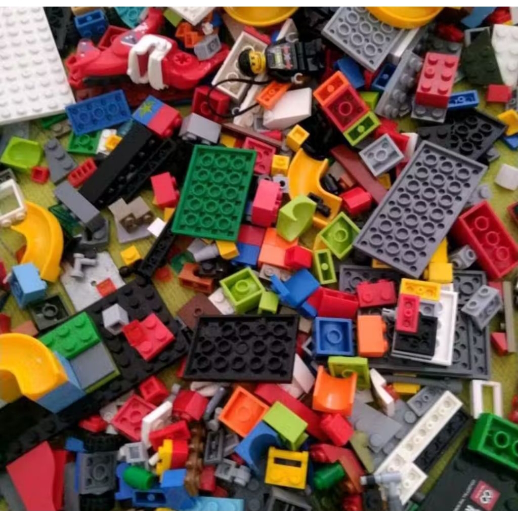 brick lego 5B merah curah kiloan bekas original second mainak kado anak - perlu dicuci