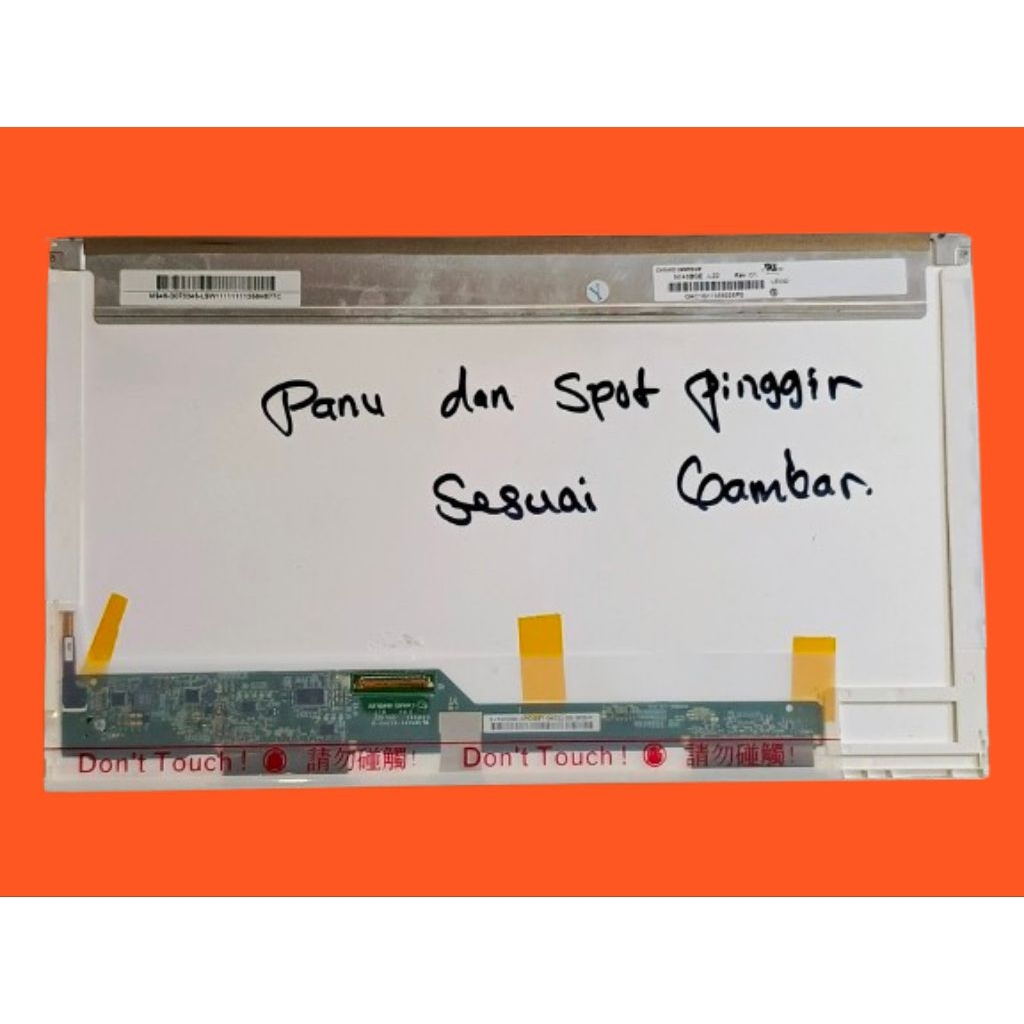 Lcd laptop 14 inch 40 pin tebal - lcd 14 inch 40 pin tebal minus spot pinggir dan panu sesuai gambar