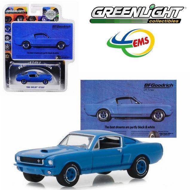 29975 - Greenlight 1/64 1966 Shelby GT350, "The Best Dreams Are Partly Black & White" BFGoodrich Vin