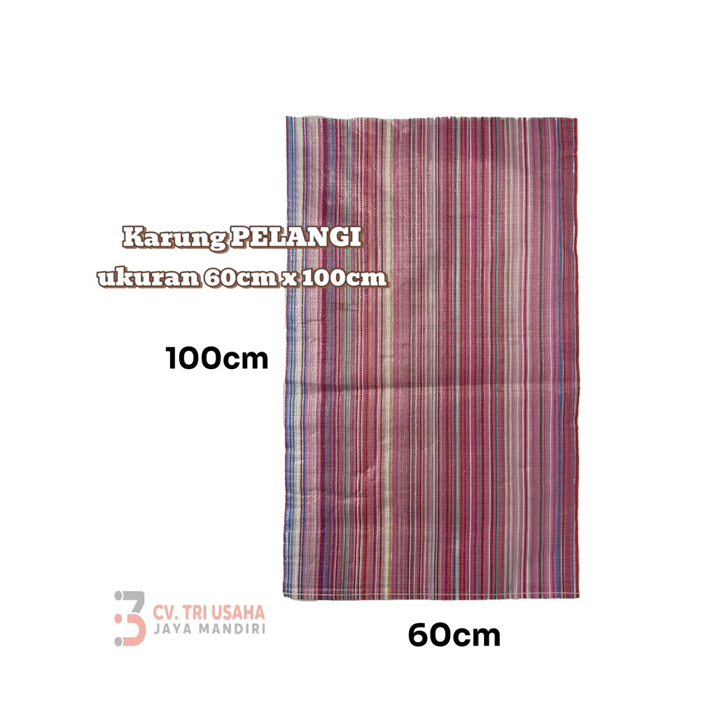 (ISI 10 LEMBAR) Karung Pelangi 60x100cm karung 50kg/60kg TEBAL