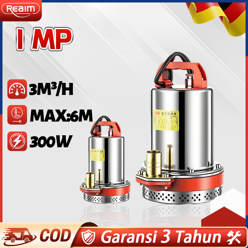 REAIM Pompa Air Celup - Pompa Sumur Dalam Listrik Terbaru, Otomatis & Efisien