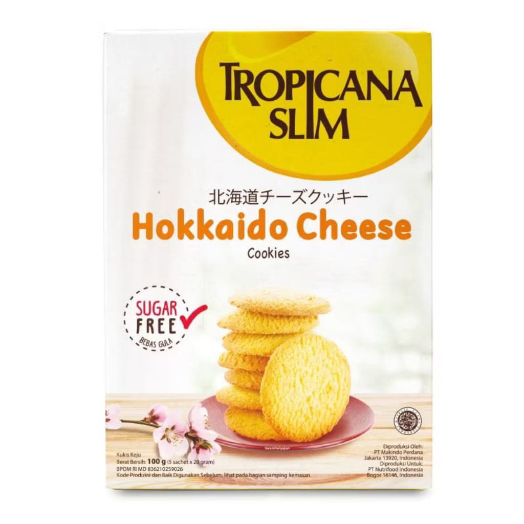 

Hokkaido Cheese Cookies Tropicana Slim 100gr isi 5 Sachet