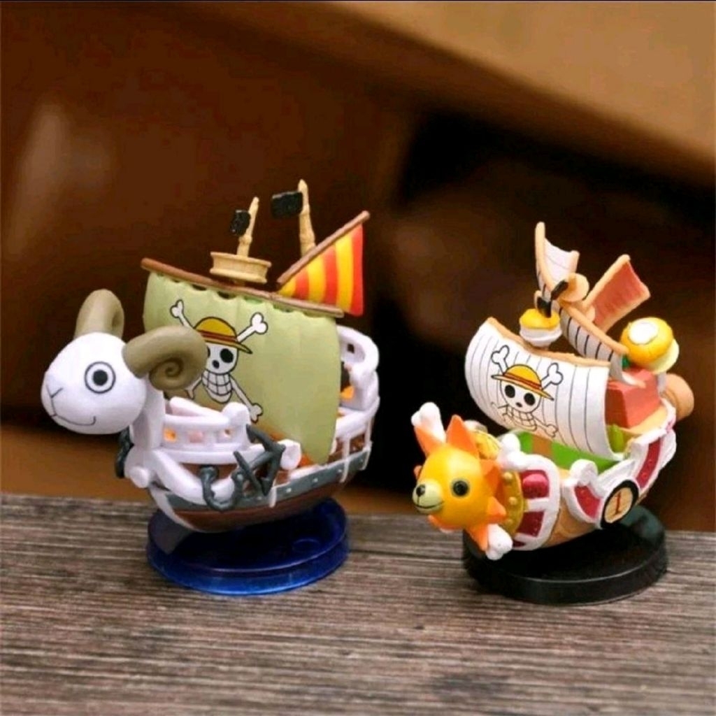pajangan dashboard mobil motif miniatur kapal one piece