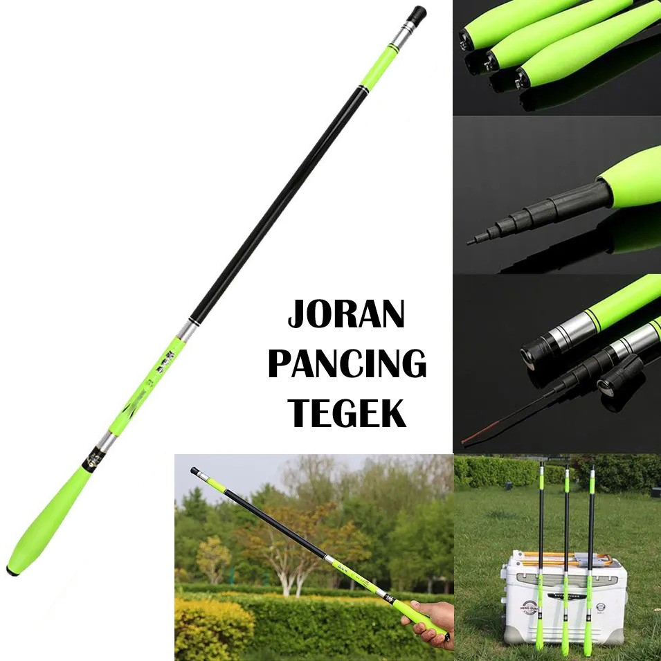 Joran Pancing Tegek Lentur Carbon Fiber Stream Fishing Rod Tongkat Gagang Stik Stick Pancingan Tegeg