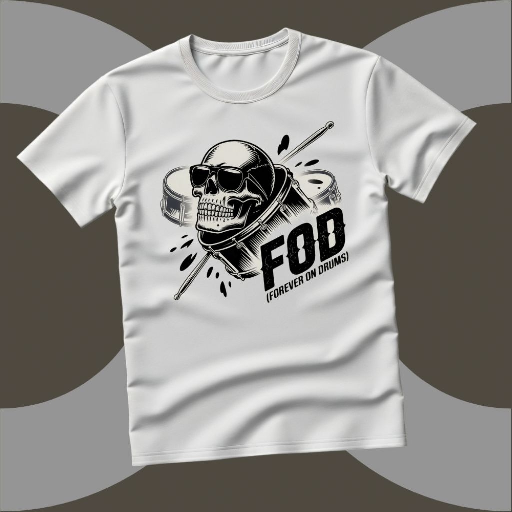 KAOS DRUM ORIGINAL FOD Clothing XZ 001 || Kaos Drummer || Baju Drum || Baju Drummer || Kaos Band || 