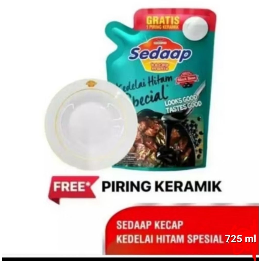 

kecap sedap 725gr berhadiah piring