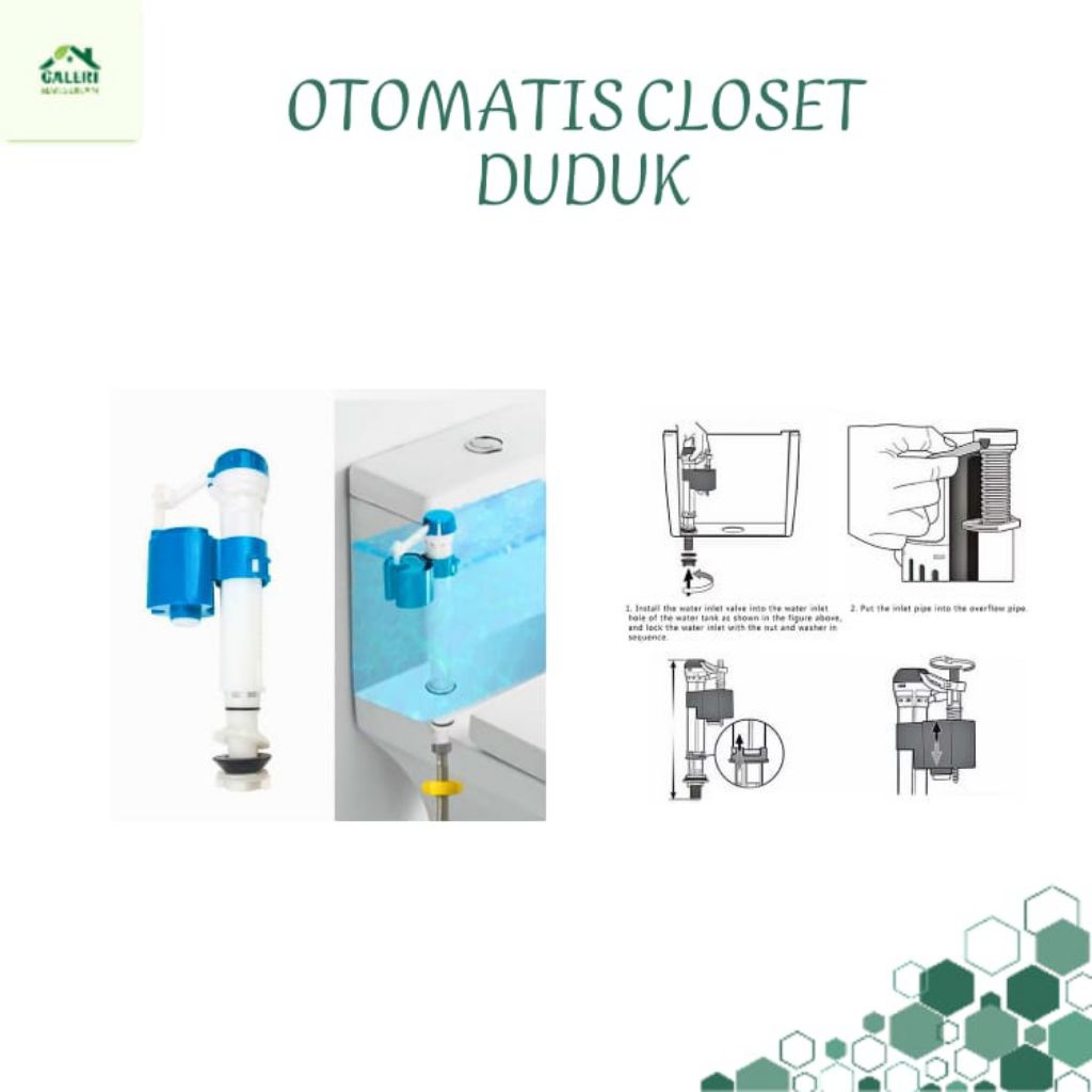 Otomatis closet duduk/Pelampung Closet