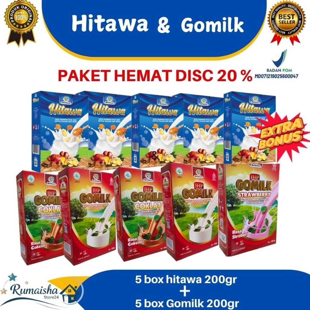 

Paket Hemat GOMILK dan Hitawa diskon 20%