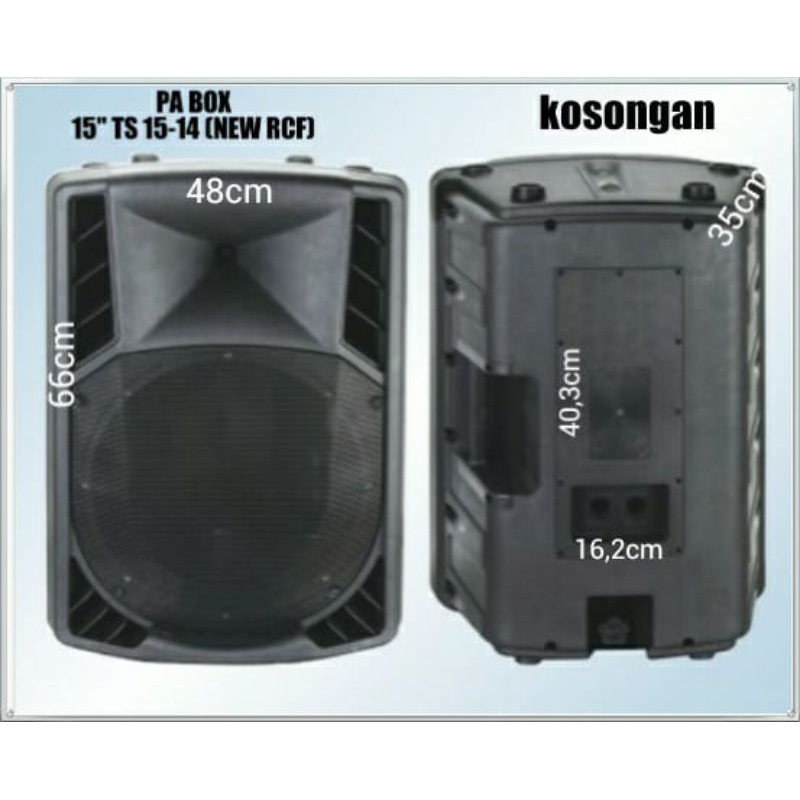 BOX SPEAKER PLASTIK KOSONGAN MODEL RCF