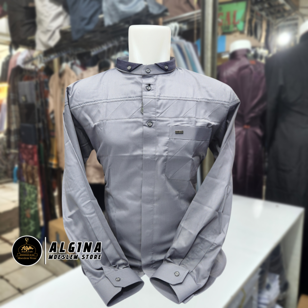 Kemko Al Wafa Warna Lengan Panjang Manset (Kemeja Koko) Al Wafa | Baju Kemeja Koko Muslim Lengan Pan