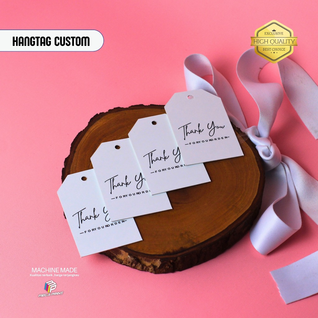 

hang tag aesthetic custom hangtag baju label ucapan hampers lebel nama sendiri premium tebal