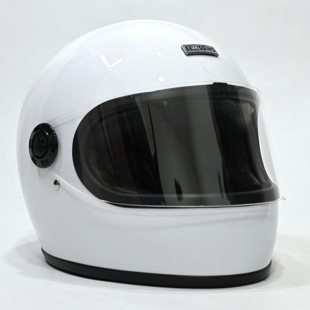 BELLISSIMO HELMET RETRO / Helm Custom RETRO Full Face - WHITE