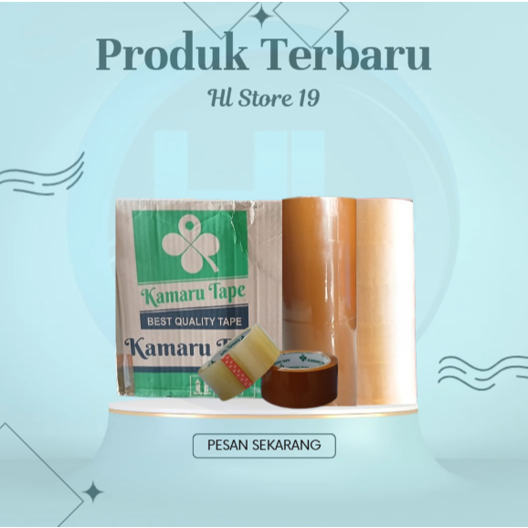 

HLS - (72 Pcs) [1 Dus] Lakban Bening Kamaru Tape - Lakban Cokelat Murah Kamaru Tape 45mm