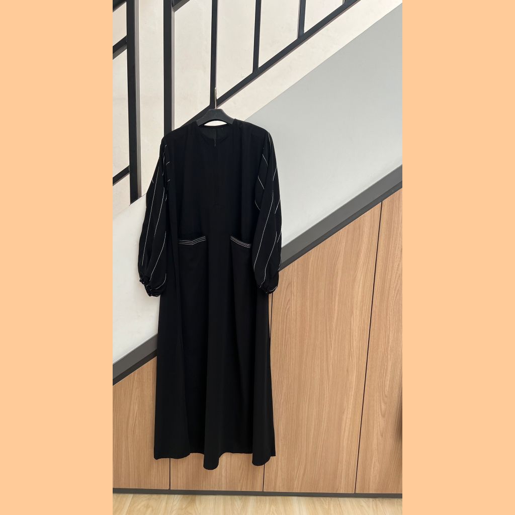 abaya LD 100 Salur dress Jetblack